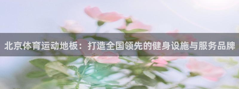 熊猫体育平台官网：北京体育运动地板：打造全国领先的健身设施与服务品牌