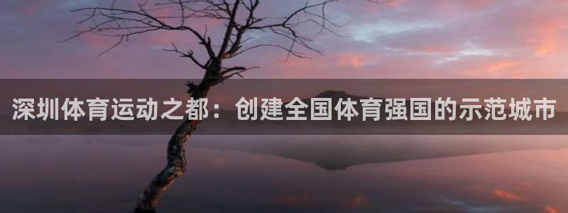 熊猫体育官网：深圳体育运动之都：创建全国体育强国的示范城市